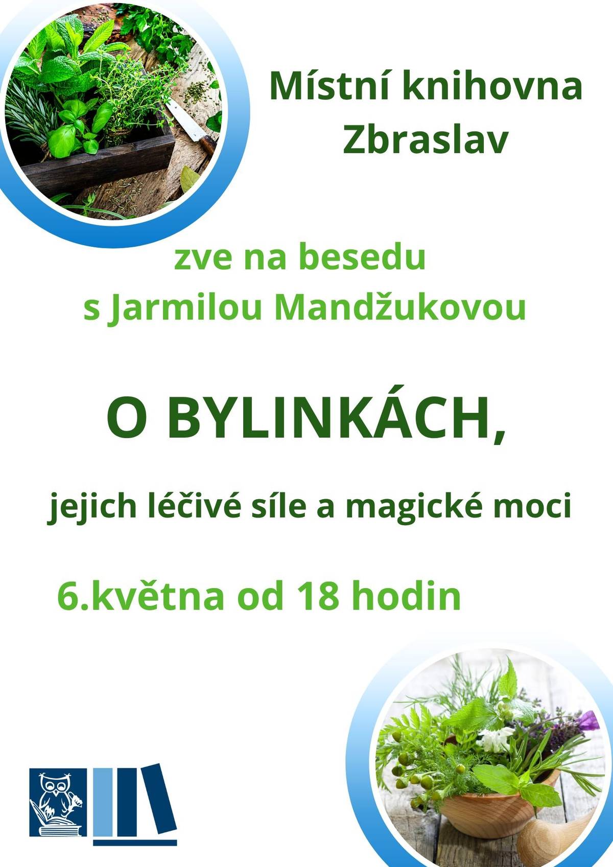 Dnes, ve středu 6. 5. 2026 od 18:00, se v Městském domě, U Malé řeky 3, uskuteční beseda s Jarmilou Mandžukovou, spisovatelkou a odbornicí na zdravý životní styl. Vstup je volný.