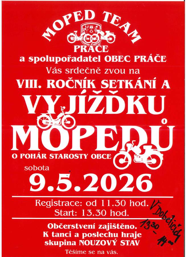 Dobelickou křižovatkou budou účastníci projíždět zhruba mezi 13:30 a 14.hodinou.