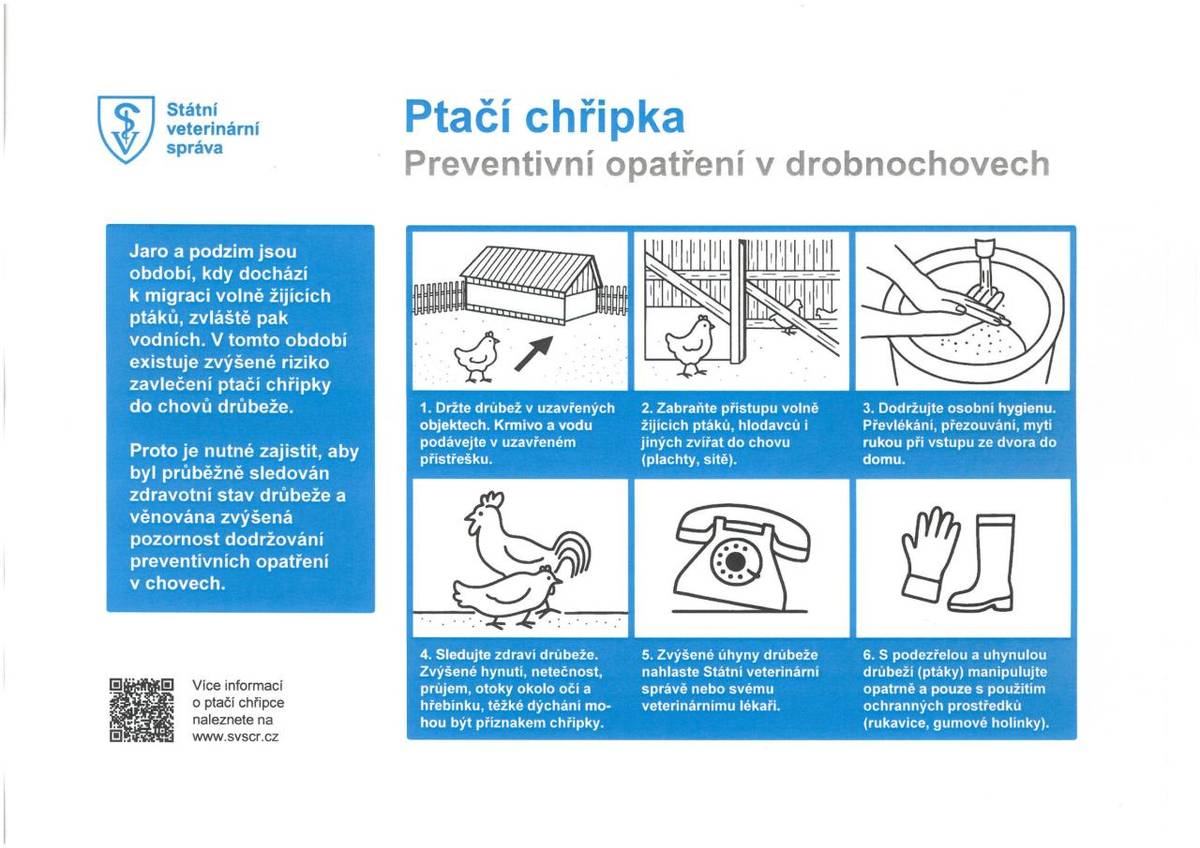 Krajská veterinární správa pro Zlínský kraj potvrdila nebezpečnou nákazu - newcastleské choroby (pseudomoru drůbeže) na území obce Karolín v nekomerčním zájmovém chovu drůbeže.