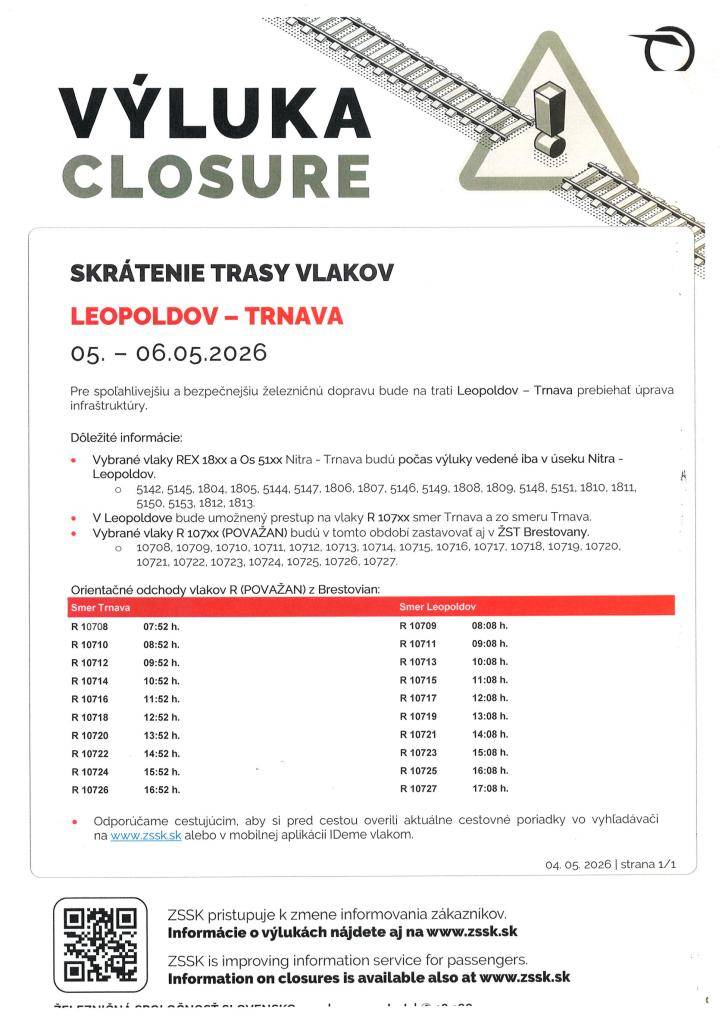Výluka vlakov