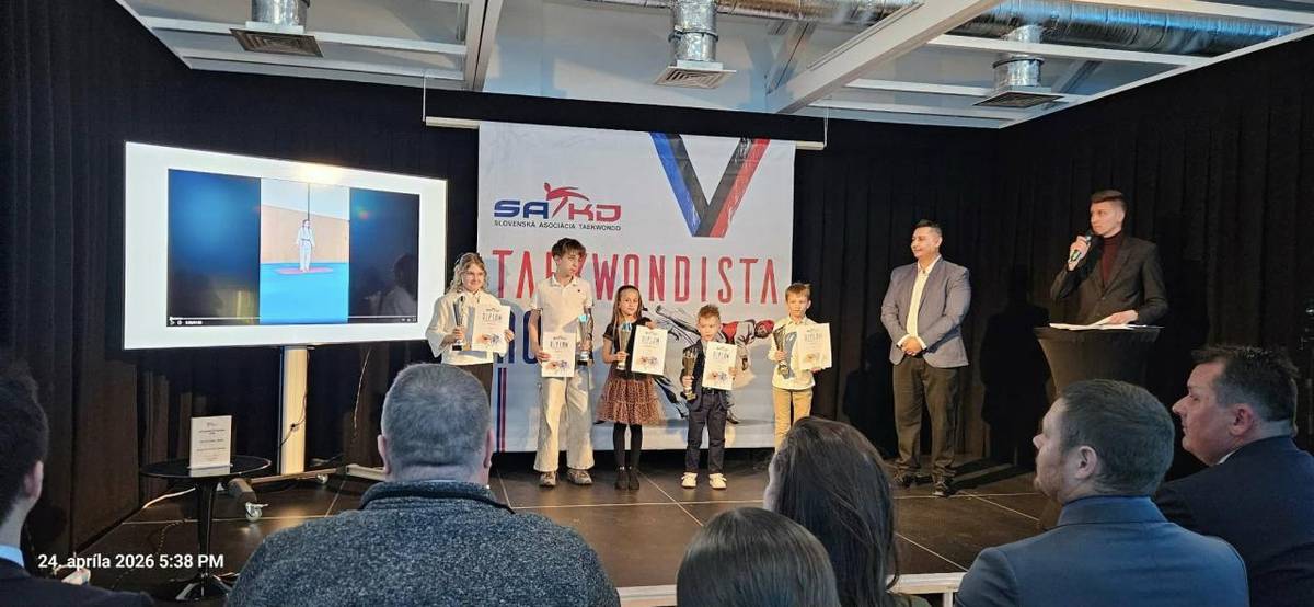 Hnúšťa, 5.5.2026 - 5 najúspešnejších športovcov, titul objav roka a najúspešnejší klub roka 2025. Dňa 24.4. 2026 v Košiciach v  Kulturparku Slovenská asociácia taekwondo WT oceňovala najúspešnejších športovcov - taekwondistov za rok 2025.