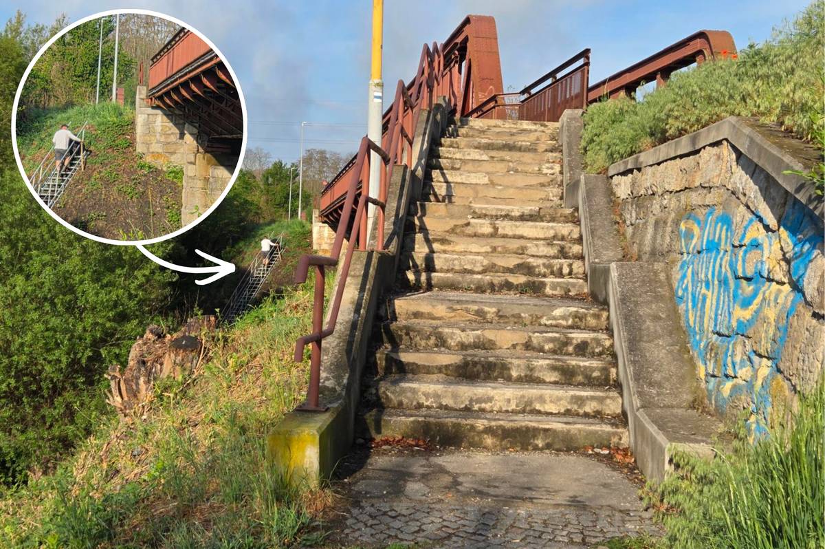 🛠️V těchto dnech byly zahájeny práce na opravě poškozených betonových schodů na železničních mostech.   🌉➡️Pro zajištění přístupu instaluje Správa železnic provizorní ocelové schodiště vedoucí na druhý konec první mostovky.   ⚠️ Vzhledem k náročnému terénu jsou dočasné schody poměrně příkré, proto prosíme všechny občany o zvýšenou opatrnost při pohybu v této lokalitě. 🚶♂️🚶♀️  📅 Dokončení opravy je plánováno do konce května. 🙏 Děkujeme za pochopení, trpělivost a ohleduplnost.