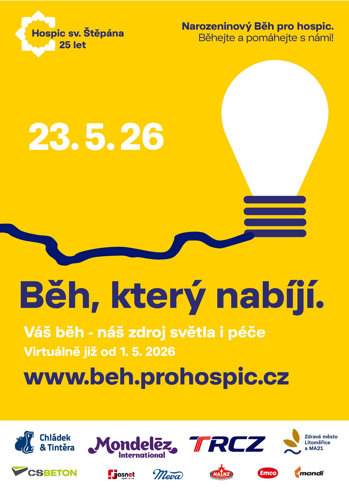 Běh pro Hospic sv. Štěpána v Litoměřicích🏃♀️💙 👉 Jak se můžete zapojit? ✅ běžet nebo jít virtuálně odkudkoliv (již od 1. května) ✅ přidat se k živému běhu či pochodu ✅ podpořit některého z 18 ambasadorů ✅ sdílet tuto výzvu mezi své přátele Právě sdílení a zájem veřejnosti jsou pro úspěch celé akce klíčové. Pomozte nám dostat tuto myšlenku mezi co nejvíce lidí. 🙏 Více informací a registrace zde: https://beh.prohospic.cz/