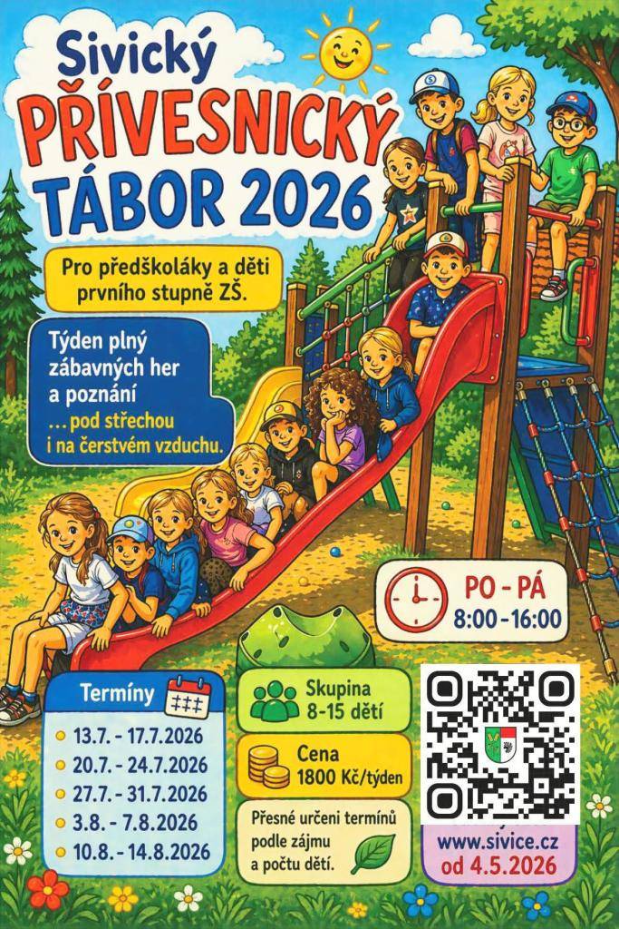 termíny:  13.7.-17.7.2026  20.7.-24.7.2026  27.7.-31.7.2026  3.8.-7.8.2026  10.8.-14.8.2026