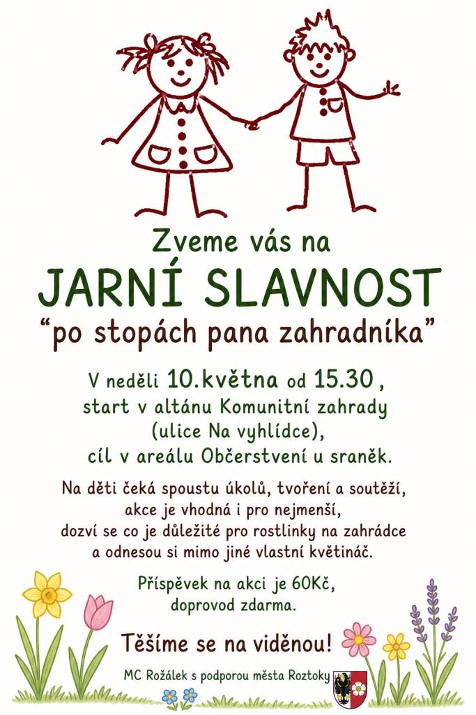 Zábavná stezka pro nejmenší s tématikou jara, úkoly a tvořením.