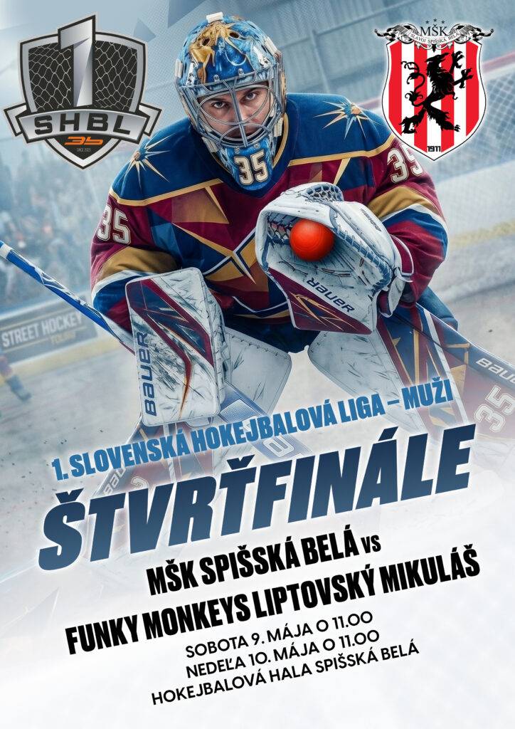 Príďte podporiť našich chlapcov! Hokejbalová horúčka v Spišskej Belej vrcholí. V rámci 1. Slovenskej hokejbalovej ligy (muži) nás čaká napínavý súboj o postup. Naši hráči z MŠK Spišská Belá nastúpia...
