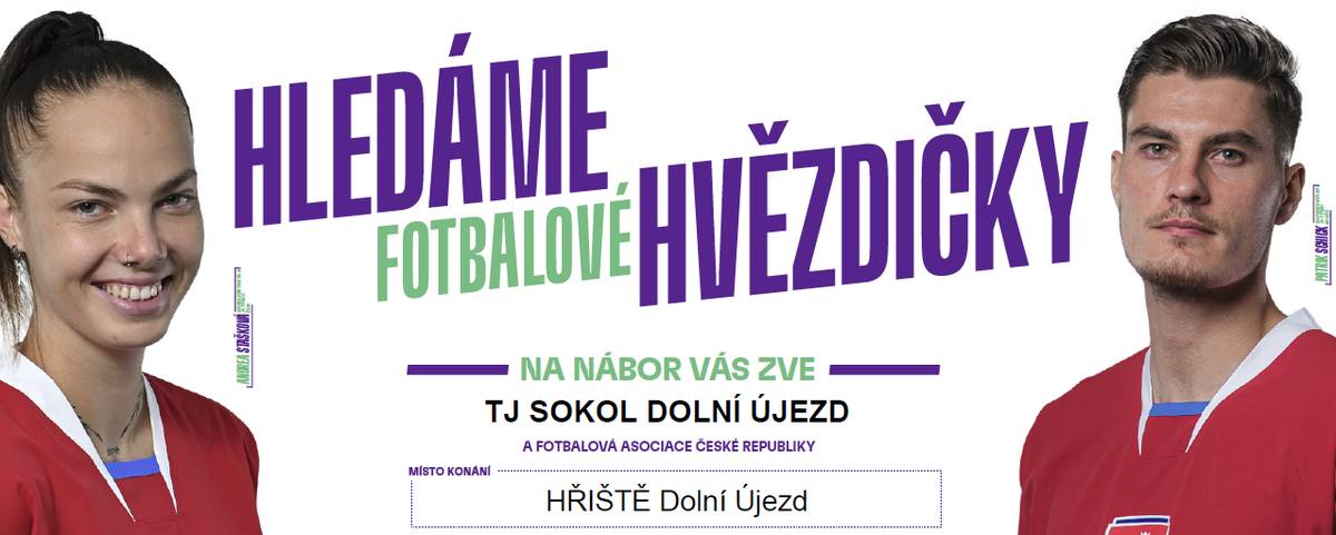 Dlohodobě se věnujeme fotbalové výchově mládeže. Na konci května plánujeme na našem hřišti nábor nových hráčů a hráček (ročníky narození 2018 až 2020), které bychom naučili základní fotbalové dovednosti, aby optimálně od září 2026 mohli aktivně hrát jako tým Dolní Újezd v rámci okresního přeroru. Momentálně máme k dispozici našeho dlouholetého trenéra mládeže. Pro kvalitní a efektivní vedení týmu jsou nicméně potřeba aspon 2 trenéři. Proto hledáme aspon 1 aktivního muže či ženu s pozitivním vztahem k fotbalu a dětem, což je jediná nutná kvalifikace :). Případní zájemci volejte na 739 344 119, kde Vám sdělíme všechny potřebné informace.                                                                                  MZ, předseda TJ