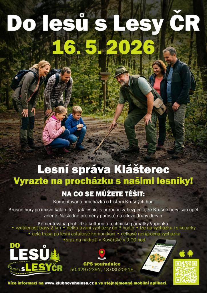 Lesní správa Klášterec zve všechny na procházku do lesa