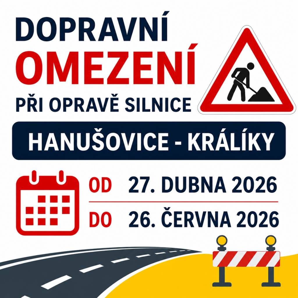 Od 27. dubna do 26. června 2026 bude na silnici II/312 v úseku od hranic kraje až po Červený Potok probíhat částečná uzavírka z důvodu opravy silnice. Během této doby dojde taky k úplné uzavírce ve vybraných termínech.