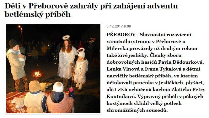 Článek a fotogalerie na webovém portále Jižní Čechy Teď.