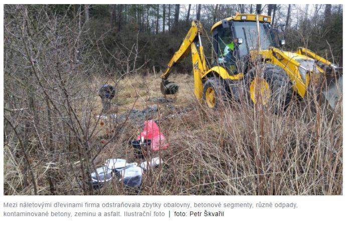 Článek na stránkách Českého rozhlasu České Budějovice o sanaci bývalé obalovny živičných směsí u Milevska na Písecku.