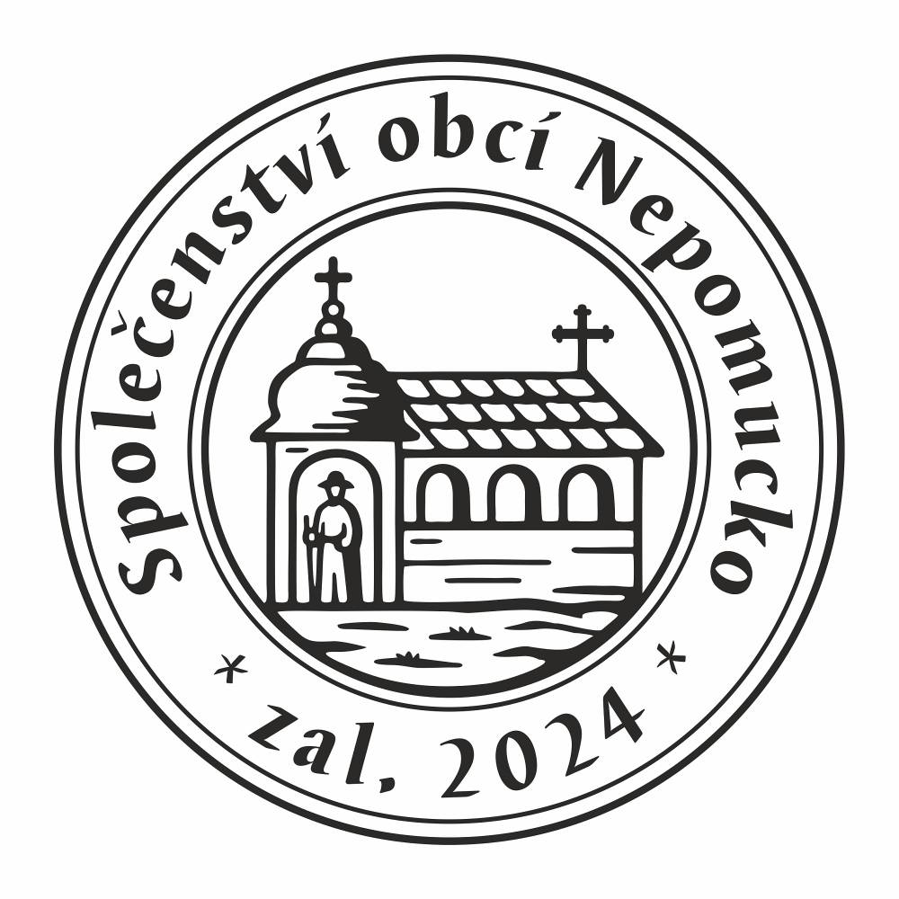 Logo vychází z pečeti nepomucké působnosti řádu Piaristů, kteří zajišťovali provoz ve staré škole na náměstí v Nepomuku, kde byli zřízeni jako poslední fundace řádu v roce 1862, ač rozhodnutí o založení padlo již na základě odkazu hraběte Václava Vojtěcha ze Šternberka z roku 1707.