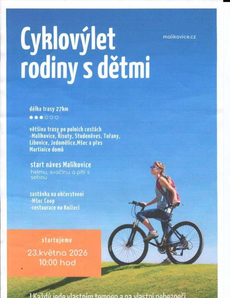 Cyklovýlet rodiny s dětmi
