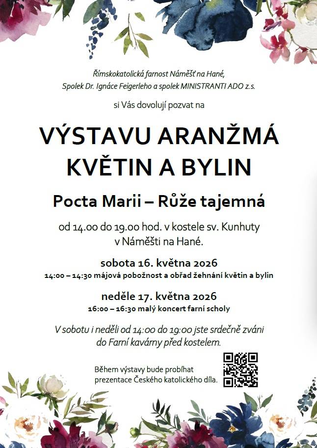 16. a 17.5.2026 v kostele sv. Kunhuty v Náměšti na Hané
