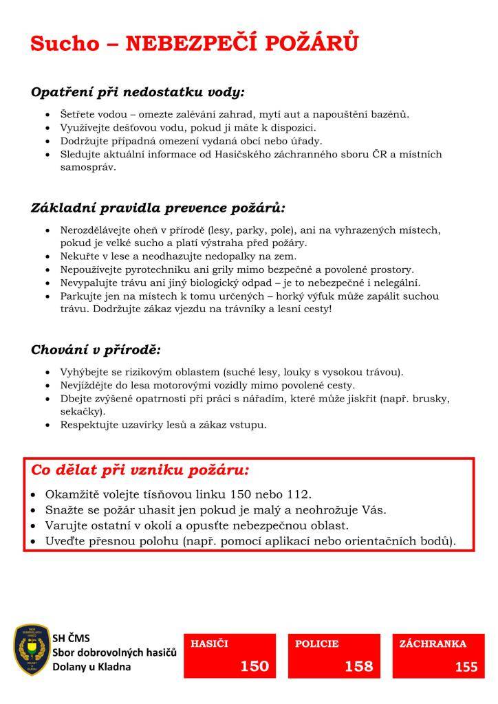 Rady obyvatelstvu