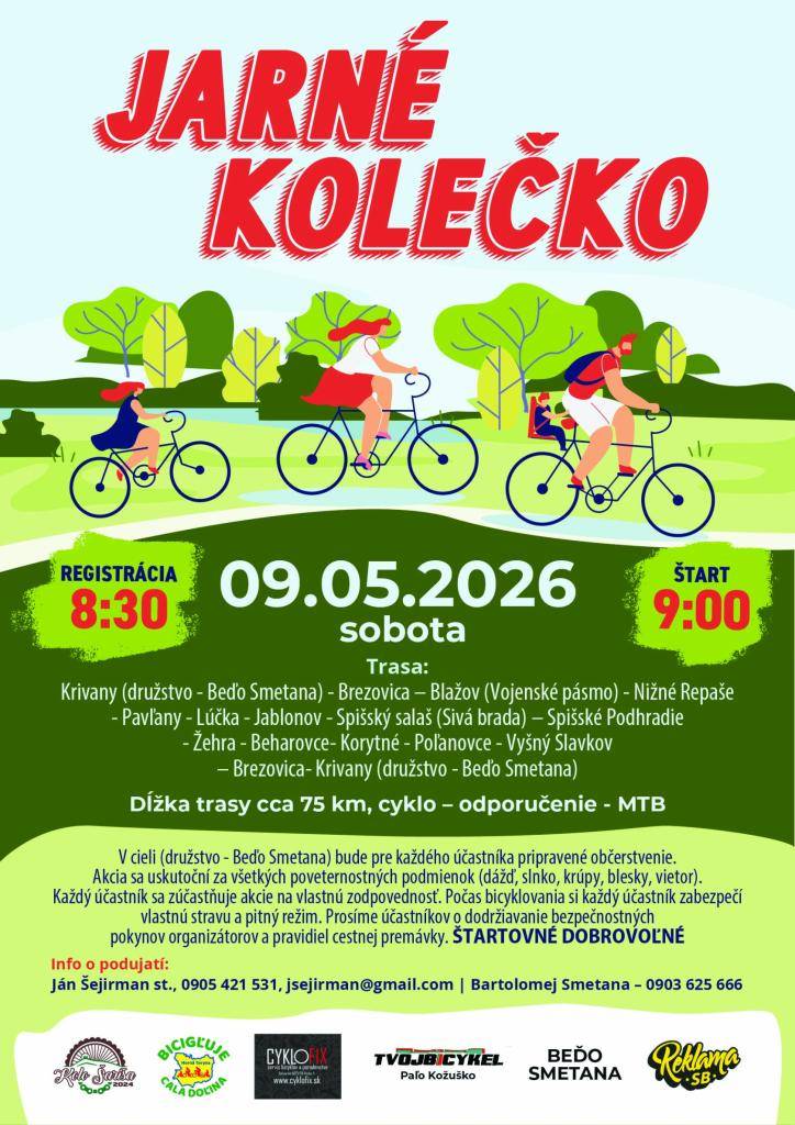 Jarné kolečko, ktoré sa bude konať 9.5.2026.