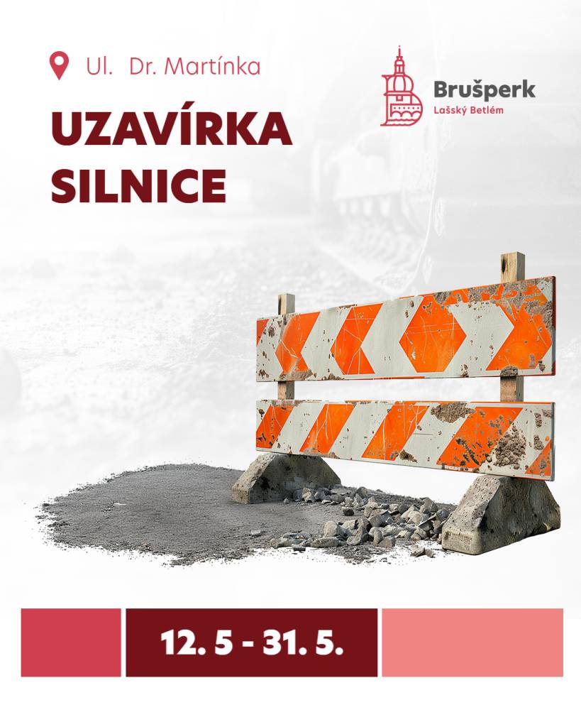 Společnost SmVaK informuje, že v období od 12. května do 31. května 2026 bude z důvodu opravy kanalizace zcela uzavřena část ulice Dr. Martínka, a to v úseku od křižovatky s ulicí Fryčovickou po odbočku na Borošín.  Objízdná trasa povede po ulici Na Vyhlídce dle přiložené mapky.