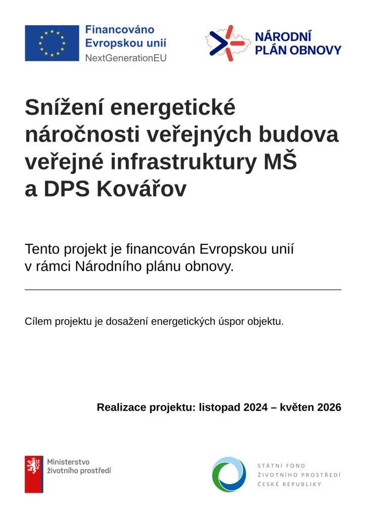 Tento projekt je financován Evropskou unií v rámci Národního plánu obnovy.