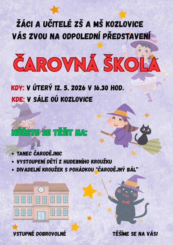divadelní představení ZŠ a MŠ Kozlovice - 12. 5. 2026