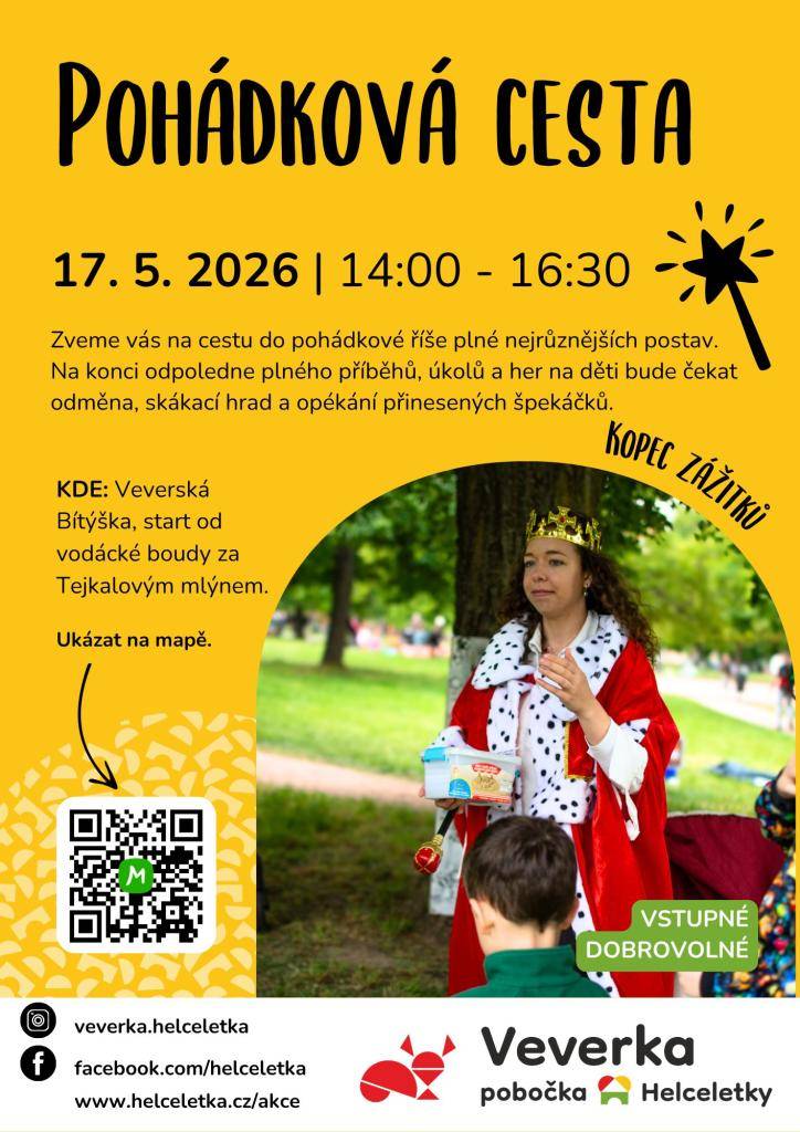 17.5.2026 14-16:30 hod.     Kde: Veverská Bítýška, start od vodácké boudy za Tejkalovým mlýnem.