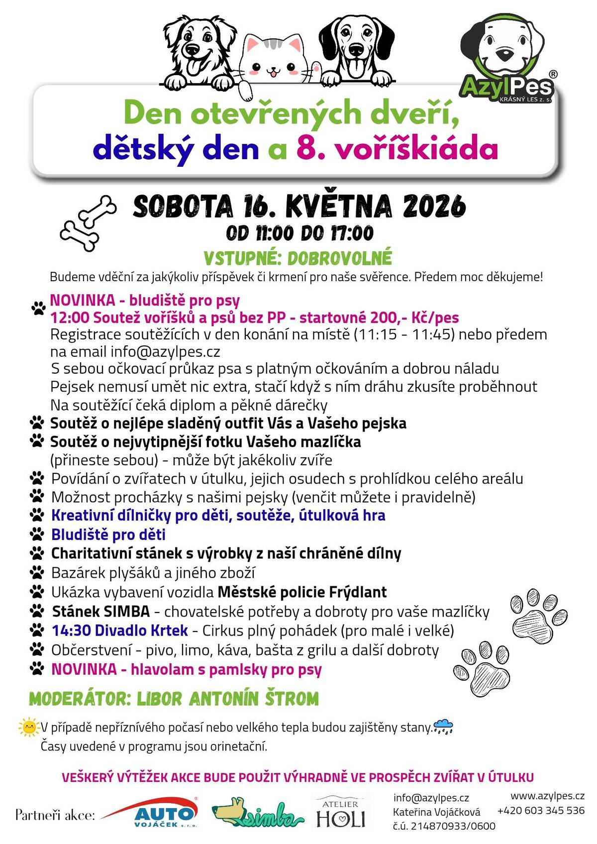 do partnerského útulku Azyl Pes