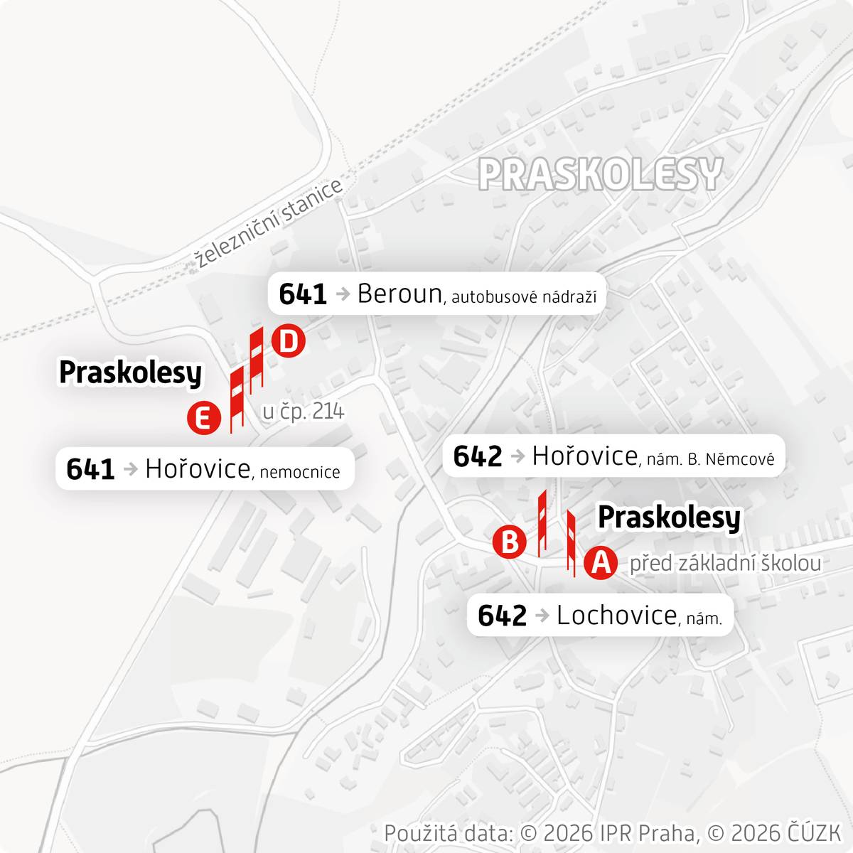Vážení občané, i pro příští týden ještě zůstává v platnosti přesunutí zastávky linky 641 Beroun – Hořovice na začátek obce (cestou k sokolovně u č.p.214).  Je přislíbena změna, budeme informovat.
