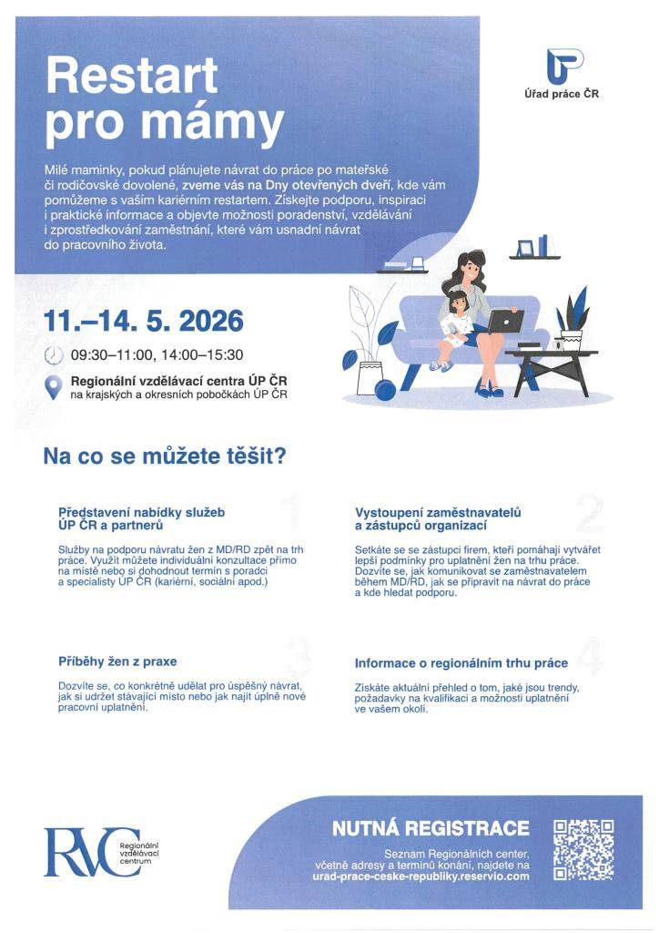 Informace Úřadu práce ČR - pozvánka na "Dny otevřených dveří"