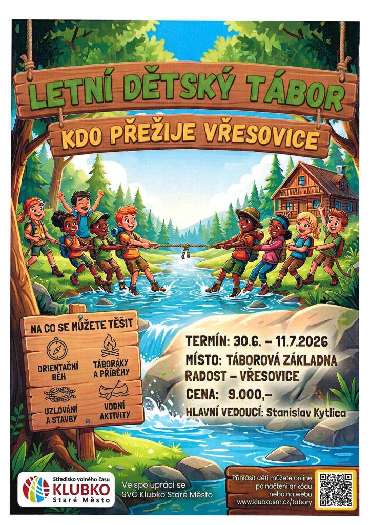 Letní dětský tábor Vřesovice