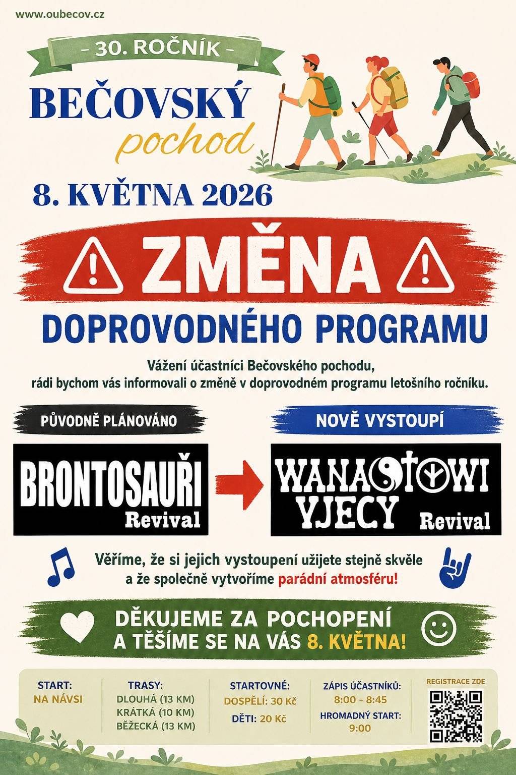 Změna doprovodného programu