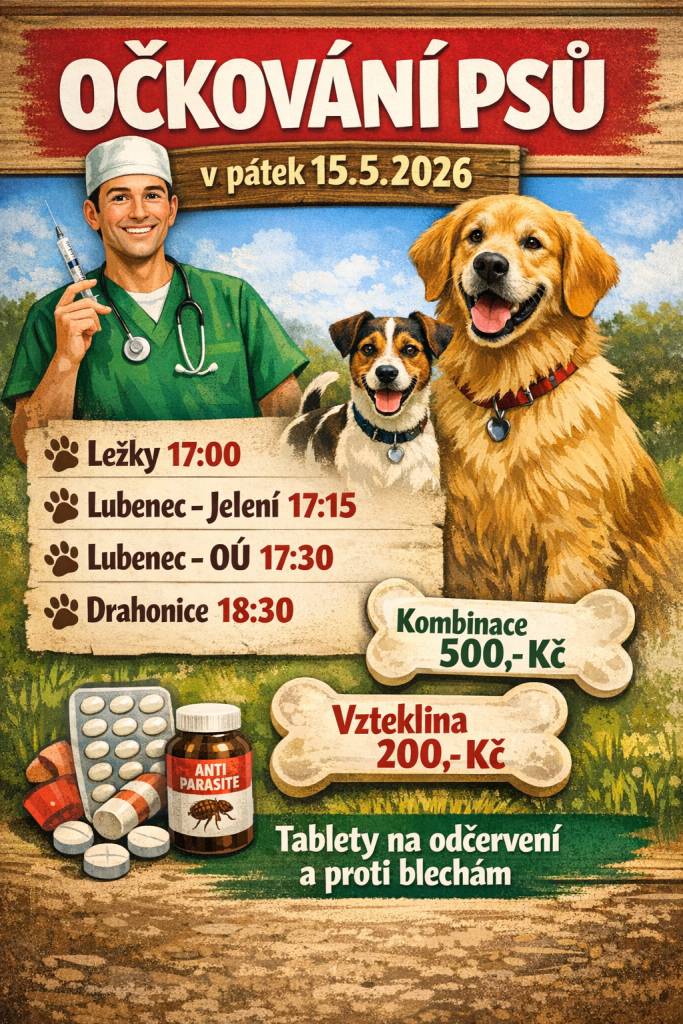 V naší obci se zaměřujeme na zdraví domácích mazlíčků. Rádi bychom upozornili na probíhající očkování psů a nabídku tablet na odčervení a proti blechám. Udržování zdraví psa je klíčové pro jeho dlouhý a šťastný život.