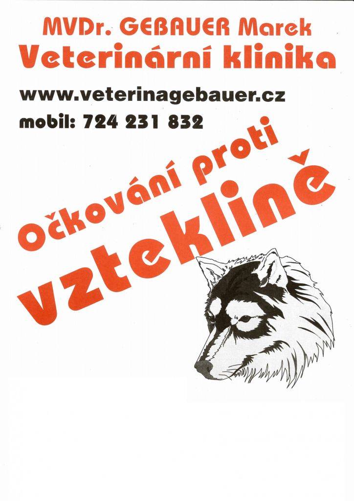 Pravidelné každoroční očkování proti vzteklině