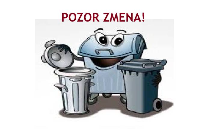 Upozorňujeme občanov, že tento týždeň bude zber komunálneho odpadu z kuka nádob rodinných domov vo štvrtok 7. mája 2026.  Prosíme majiteľov, aby svoje odpadové nádoby pristavili na vyprázdnenie vo štvrtok 07. 05. 2026 (pôvodný termín bol v piatok).