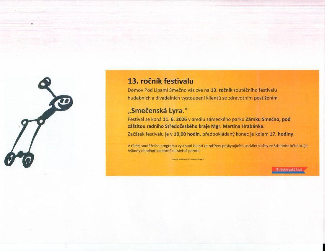Pozvánka na 13. ročník festivalu Smečenská Lyra