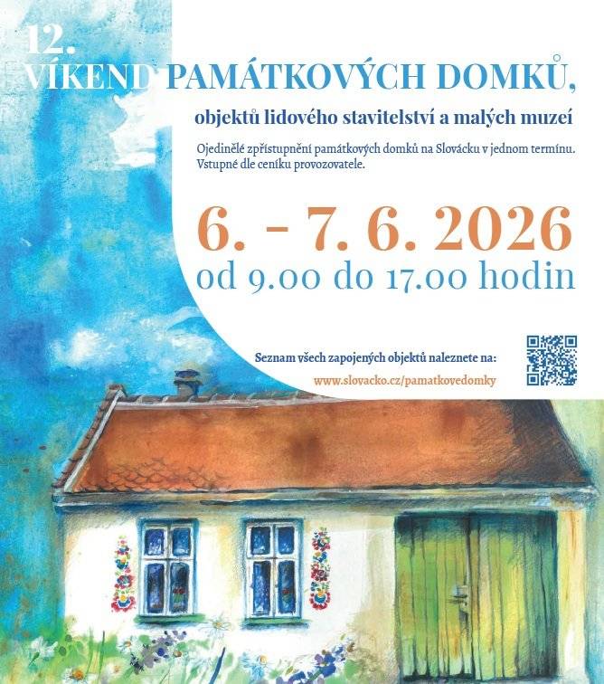 Víkend památkových domků, objektů lidového stavitelství a malých muzeí proběhne tento rok již podvanácté. Akce se koná od soboty 6. do neděle 7. června 2026. Po oba dny bude v době od 9:00 do 17:00 hod. zpřístupněno na šest desítek objektů, díky čemuž mají návštěvníci jedinečnou možnost poznat neobjevené skvosty ze života našich předků. V rámci této akce bude otevřeno i obecní muzem ve Skoronicích - využijte této příležitosti a přijďte zhlédnout expozici tradičního lidového bydlení z přelomu 19. a 20 století či expozici věnovanou jízdě králů. Kromě stálých expozic letos návštěvníci uvidí také interaktivní ukázky výroby ozdob pro koně jízdy králů a obrázky dětí namalované v rámci Školy folklorního malování. Více informací o akci naleznete na turistickém portálu Kudyznudy.cz.