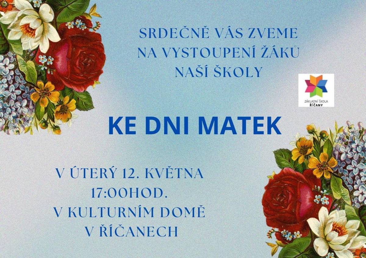 Vystoupení žáků ZŠ Říčany ke Dni matek