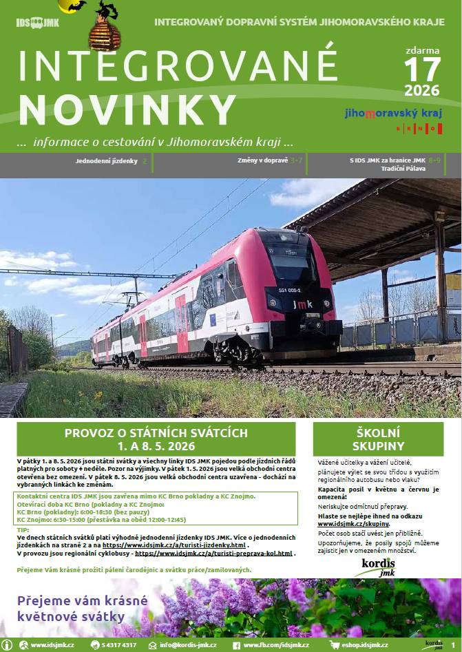 Informace o cestování v Jihomoravském kraji...