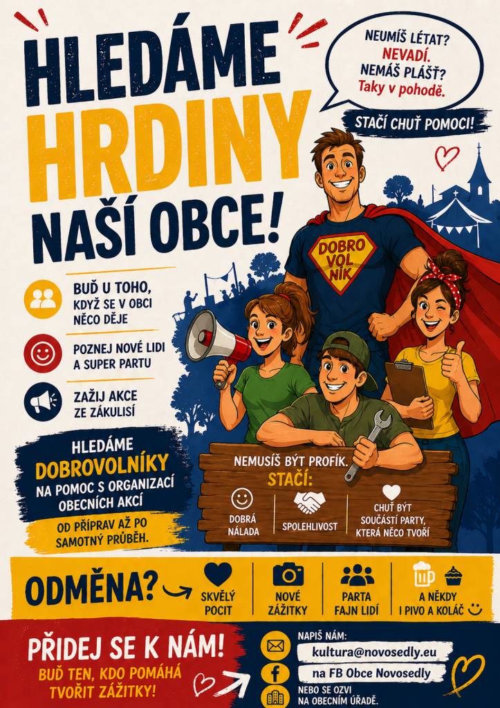 Hledáme dobrovolníky na pomoc s organizací akcí