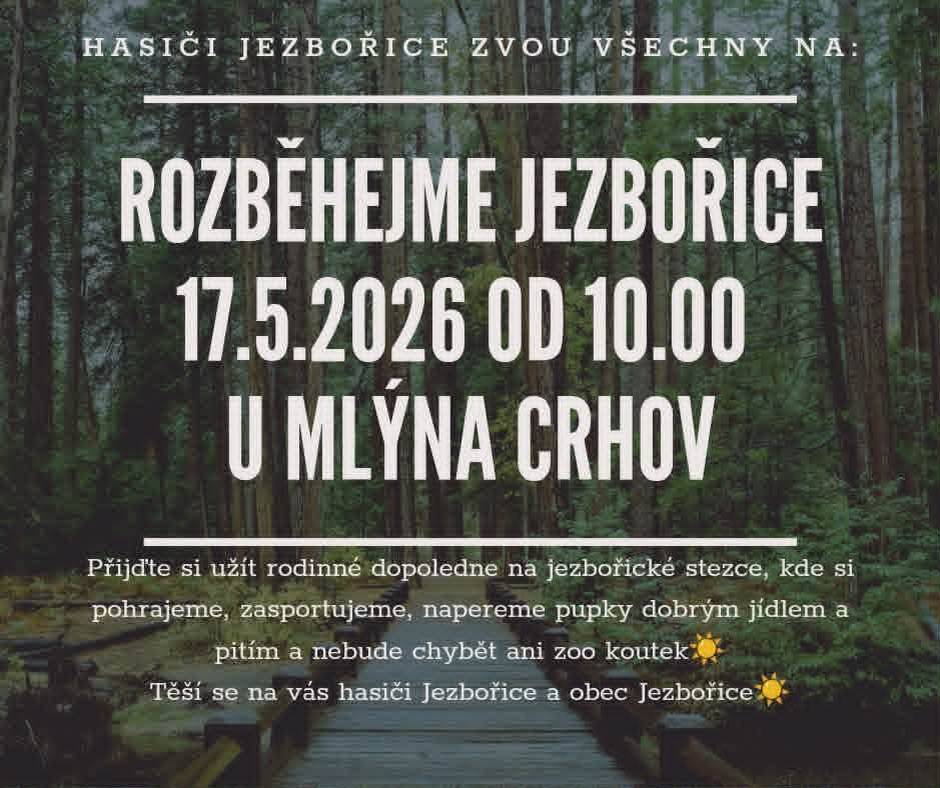 Srdečně Vás zveme na již 3. ročník sportovně zábavné rodinné akce u mlýna Crhov. Bude připraven jednak běžecký závod, dále dílničky pro děti, zoo koutek a občerstvení . Přijďte si užít hezkou sportovní akci a nasát jarní atmosféru