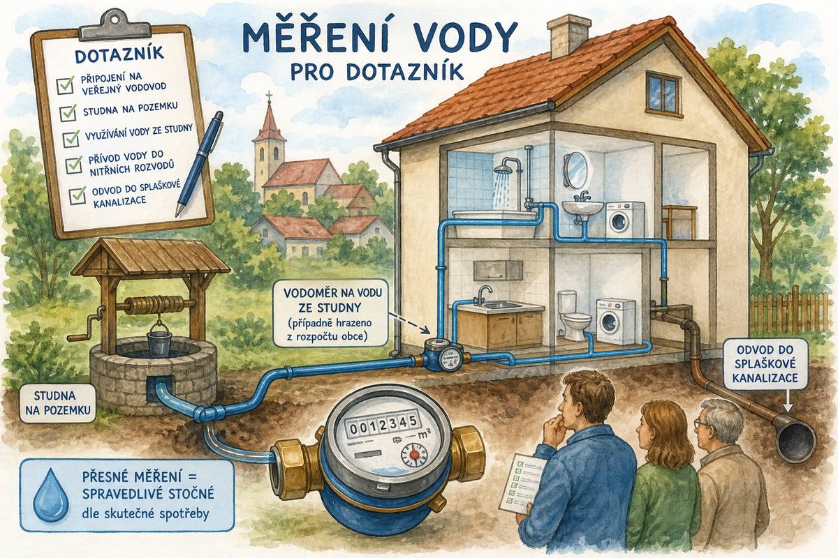 Zjištění připojení nemovitostí na veřejný vodovod a existence a využívání studní https://www.munipolis.cz/app/anketa/pYr8rJKE