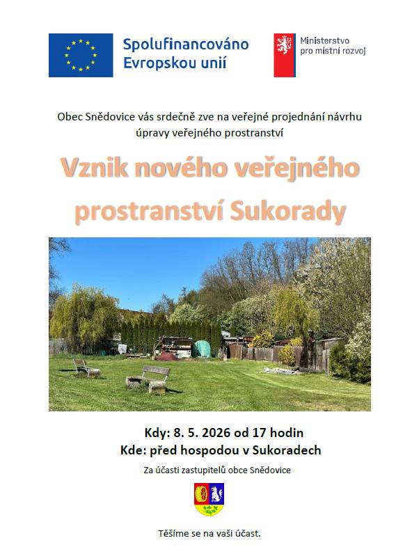 Veřejné projednání návrhu úpravy veřejného prostranství
