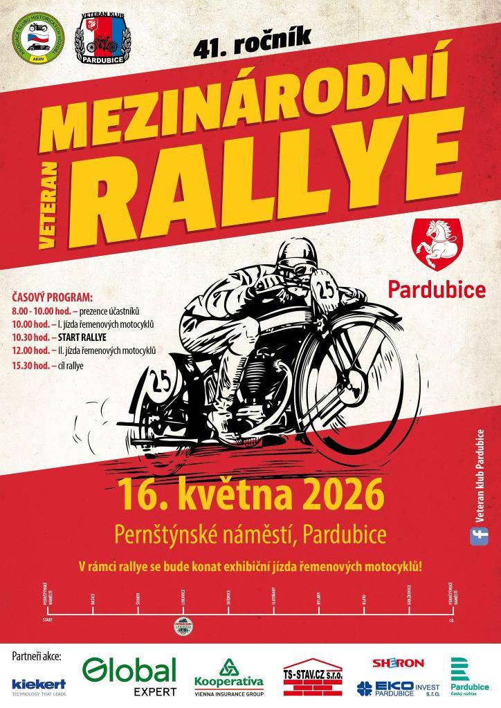 V Pardubicích se 16. května 2026 uskuteční 41. ročník Mezinárodní veteran rallye. Exhibiční jízda řemenových motocyklů, která je součástí oblíbené rallye, pojede i přes Miřetice. Akce přinese zábavu a možnost setkat se s dalšími fanoušky motocyklů.