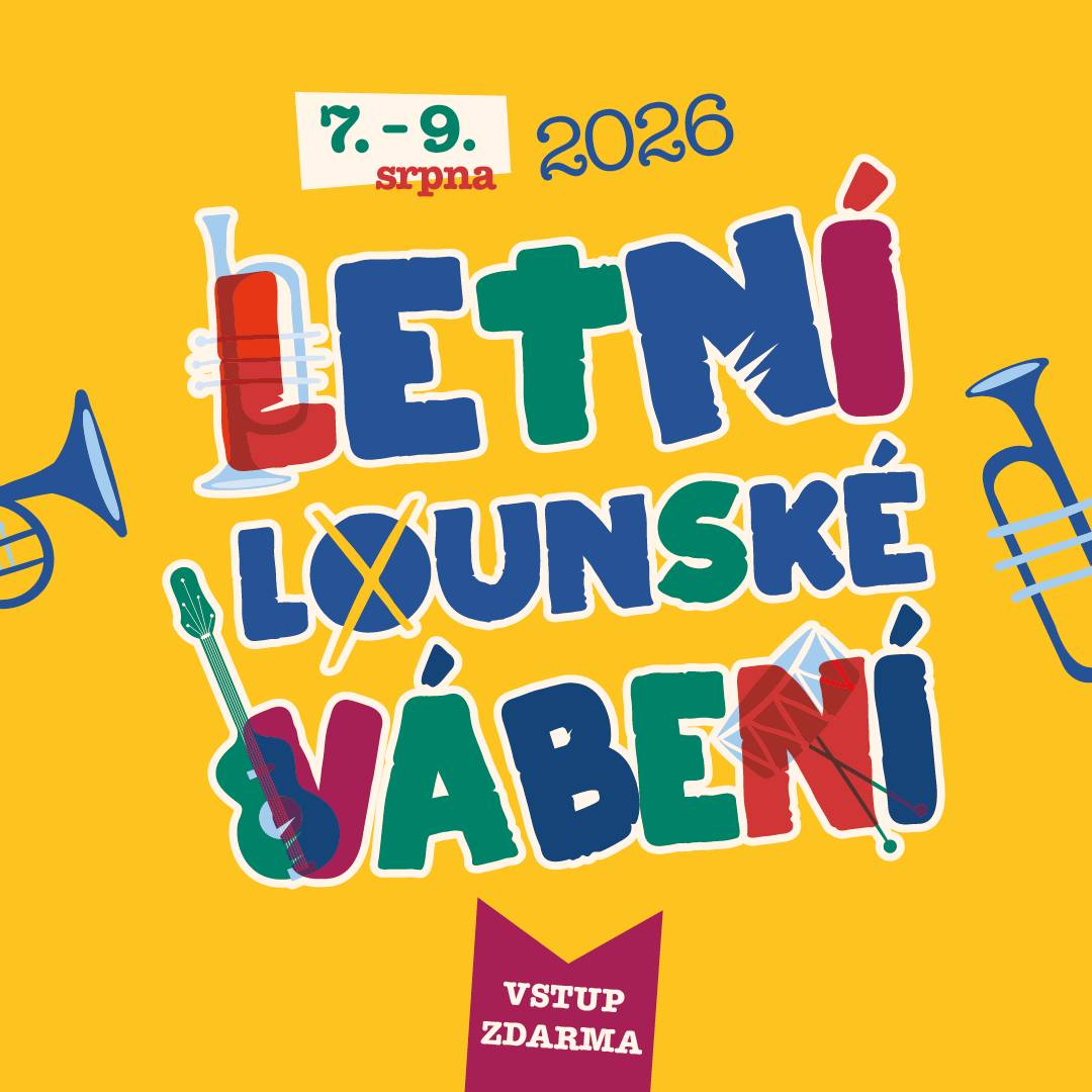 Letní lounské vábení už finišuje program a my vás teď můžeme alespoň trochu navábit. Sledujte oficiální profil slavností a webové stránky, kde budeme postupně zveřejňovat další novinky – těšit se je rozhodně na co (a my se těšíme také 🙂).   📅 Co nás čeká? Pátek 7. srpna Hlavní hudební scéna ožije na Mírovém náměstí. Sobota 8. srpna Hlavní hudební scéna – Mírové náměstí Folk & country scéna – Výstaviště (letní kino) Vábení v Zichovci – Pivovar Zichovec (ul. 5. května)  Neděle 9. srpna Tančírna Chybět nebude ani bohatý doprovodný program – těšit se můžete například na jízdu na mokré skluzavce, dračí lodě, vláčkovou dopravu, mobilní planetárium, program pro děti V-Pohybu nebo pouliční chůdaře. V programu připravujeme i předvábení a povábení. Takže vábení bude opravdu spousta. Nezapomeňte, že vstup je na celý program zdarma. 👉 Více informací a postupně zveřejňovaný program najdete na oficiálním webu slavností https://www.lounskevabeni.cz/