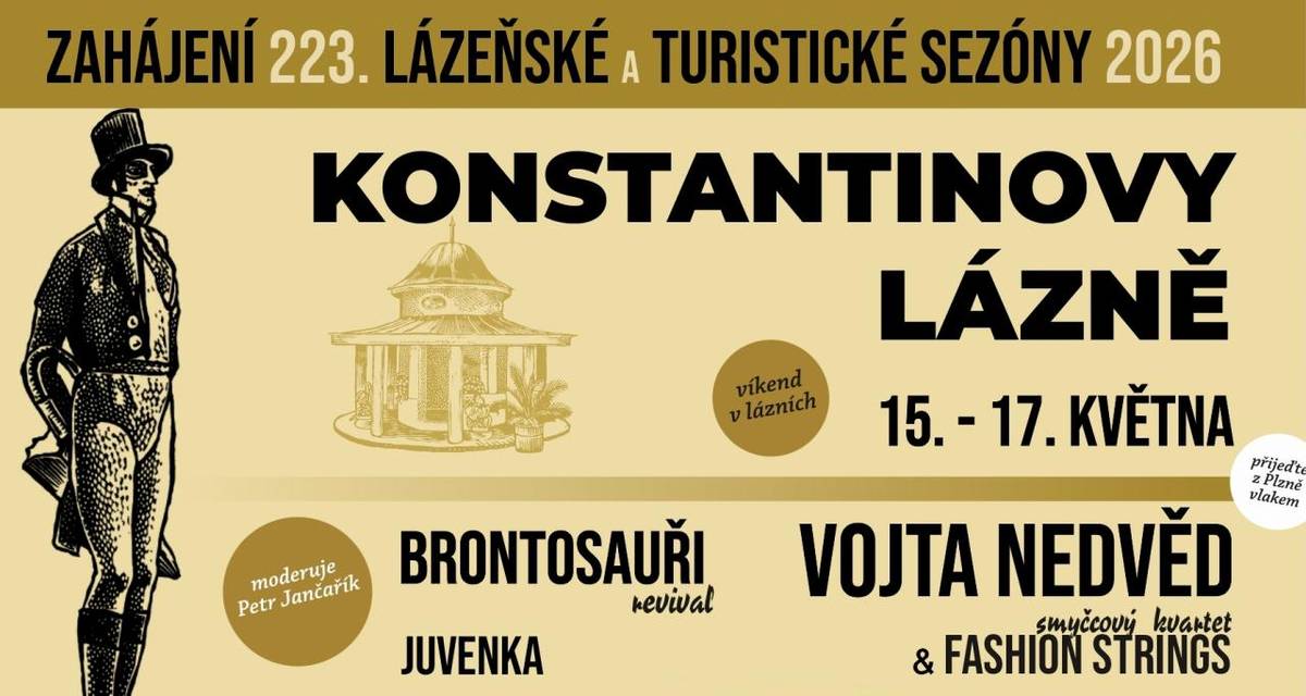 Tradiční jarní kulturně společenská událost startující letos již 223. lázeňskou sezónu v Konstantinových Lázních a současně i hlavní turistickou sezónu na Konstantinolázeňsku s bohatým programem.