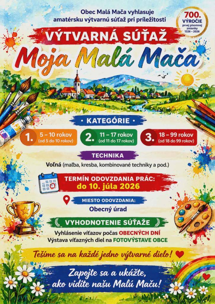 Samospráva vyhlasuje výtvarnú súťaž "Moja Malá Mača" - Az önkormányzat rajzpályázatot hirdet "Az én Kismácsédom" címmel