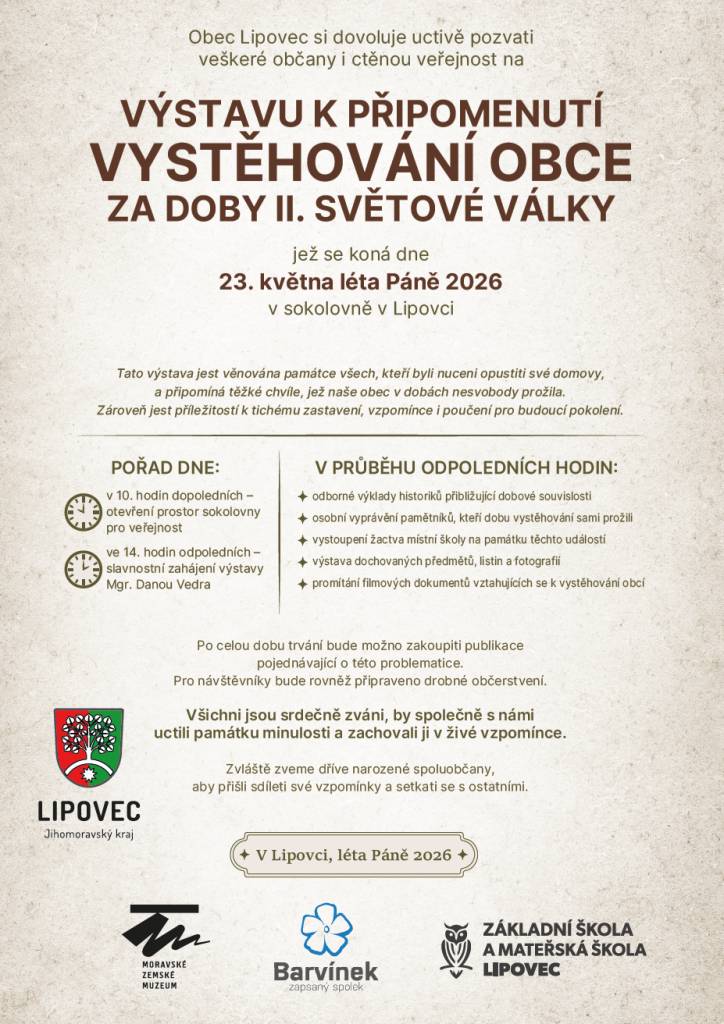 23.5.2026 - Lipovec - sokolovna
