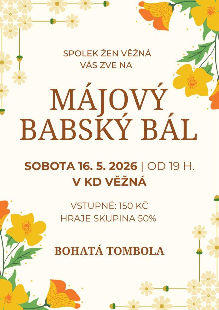 Pozvánka na tradiční  MÁJOVÝ BABSKÝ BÁL