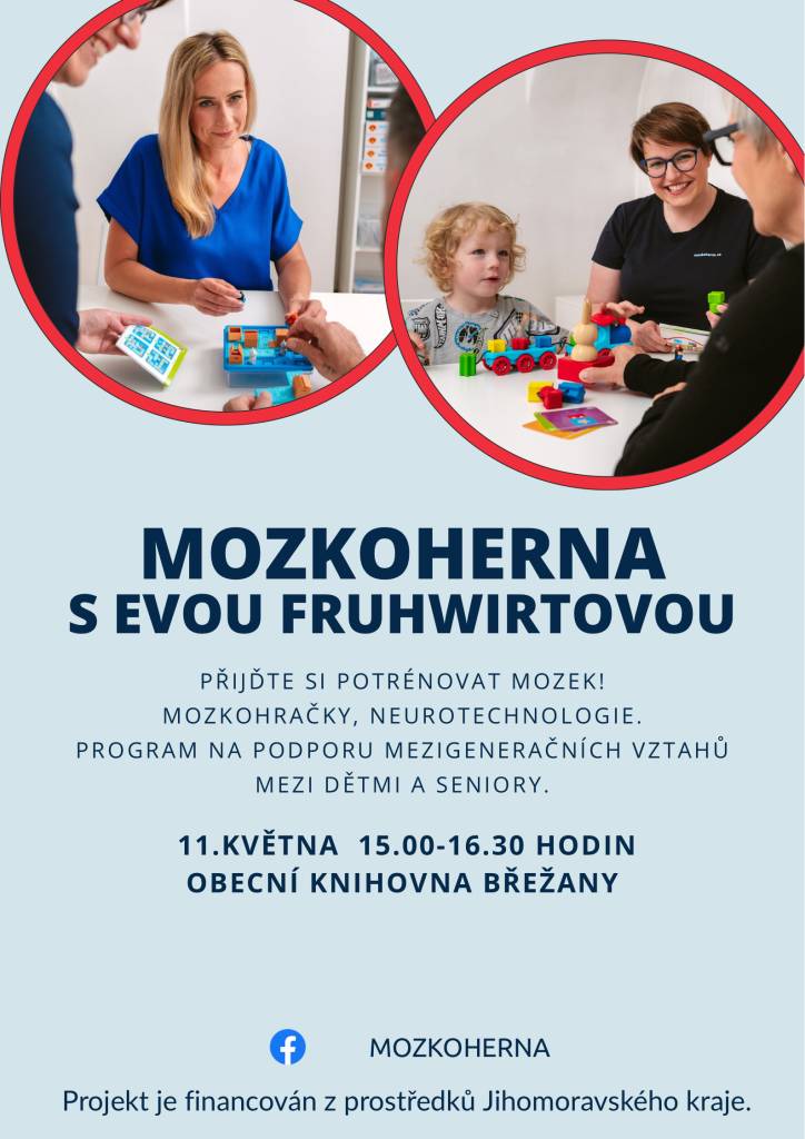 Přijďte si potrénovat mozek! Obecní knihovna Břežany zve děti i seniory na společnou akci.