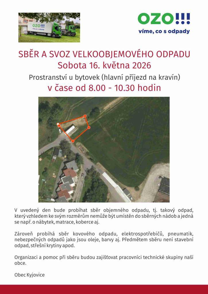 Sběr a svoz velkoobjemového odpadu.