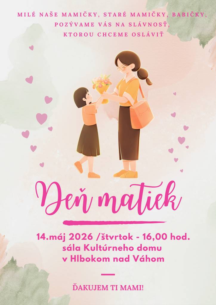 dňa 14. mája / štvrtok 2026 - 16:00 hod.