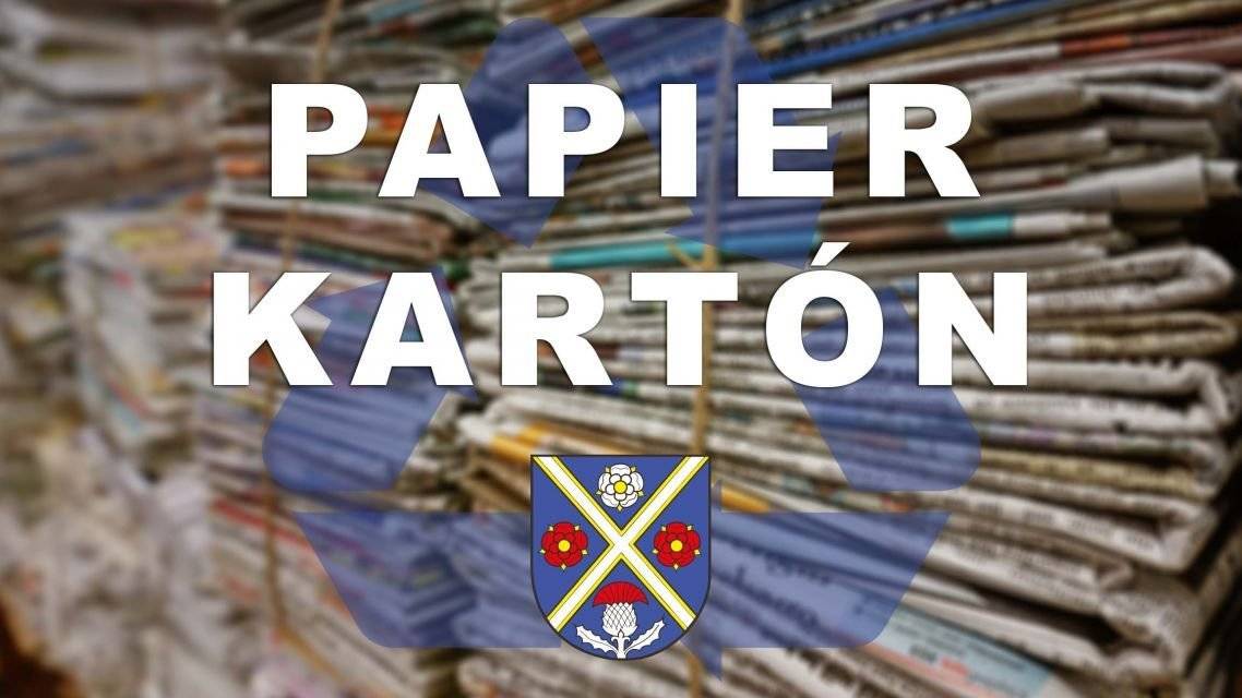 Vážení občania, zajtra sa v obci uskutoční zber PAPIERA a kartónu od domu. Papier zabalený vo vreciach/kartóne alebo uložený v nádobe (modrej farby alebo viditeľne označenej nápisom PAPIER) vyložte na viditeľné a prístupné miesto najneskôr do 6:00 hod. v deň vývozu. Žiadame občanov, aby dodržiavali nastavené pravidlá a medzi papier nevkladali to, čo tam nepatrí, a taktiež, aby papier nevyhadzovali do komunálneho odpadu. Patria sem: Noviny, časopisy, kancelársky papier, reklamné letáky, škatule, kartóny, papierové obaly, papierové tašky, čokoľvek z lepenky. Nevadí ani papier s kancelárskymi sponkami alebo skartovaný papier. Nepatrí sem: Mokrý, mastný alebo znečistený papier, asfaltový a dechtový papier, použité plienky a hygienické potreby, alobal, obaly z nápojových kartónov (napr. tetrapak, kompozitné obaly) a pod. Ako správne triediť odpad, nájdete TU.